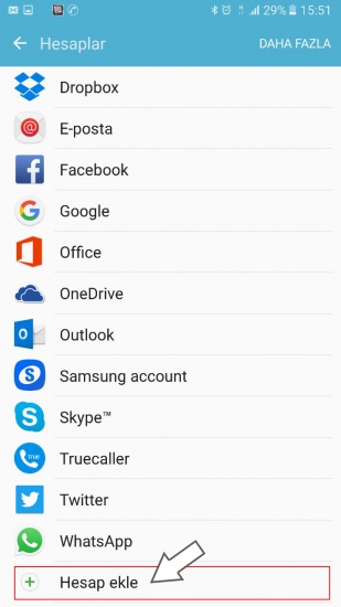 Android Outlook Ayarları