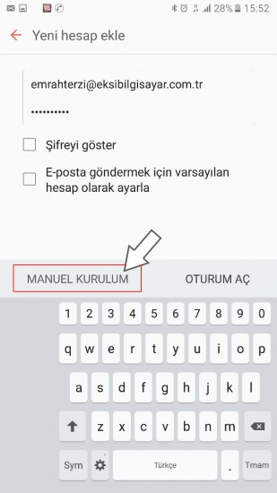 Android Outlook Ayarları