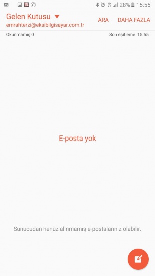 Android Outlook Ayarları