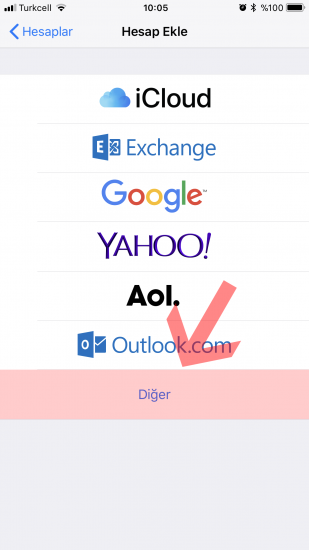 Iphone Outlook Ayarları