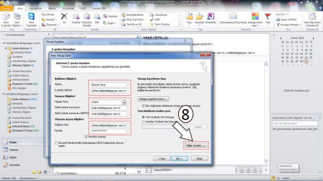 Microsoft Outlook E-Posta Ayarları