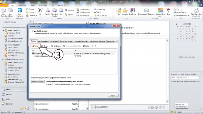 Microsoft Outlook E-Posta Ayarları