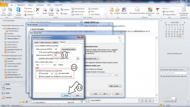 Microsoft Outlook E-Posta Ayarları