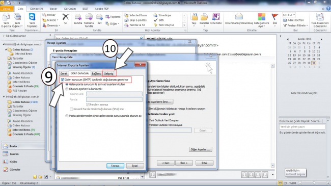 Microsoft Outlook E-Posta Ayarları